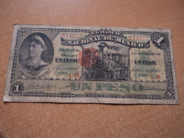 1 peso banco de mexico